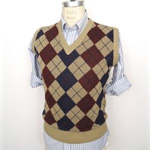 1980s Le Tigre Argyle Sweater Vest Size M or L